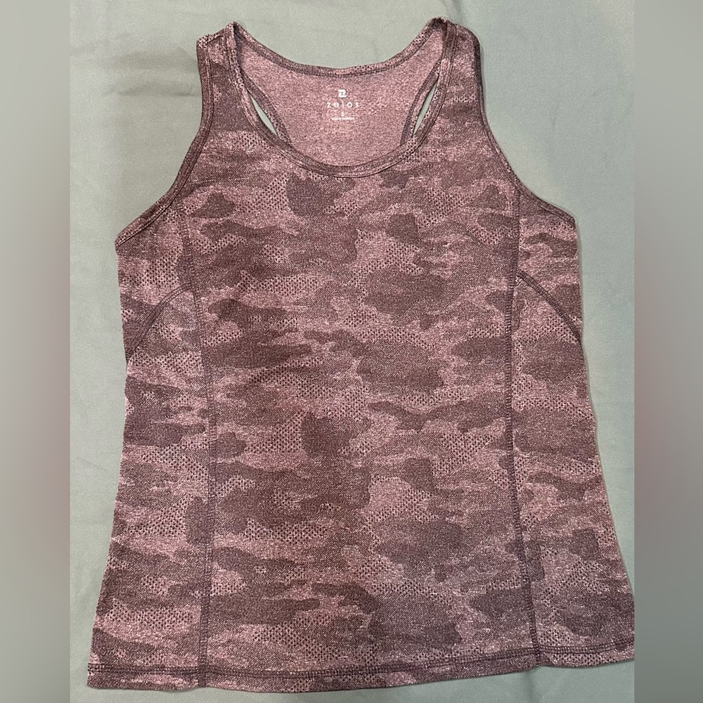 NWT Zelos Athletic Tank Top Gray Camo Women’s Size Small Athleticwear